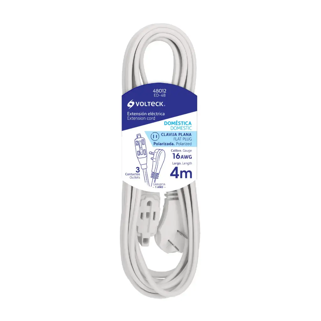 EXTENSION DOMESTICA DE 4 MTS 48012 VOLTECK