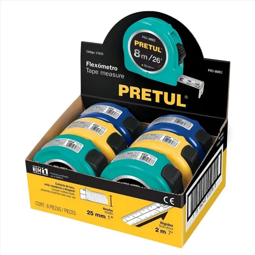 CINTA METRICA AZUL 3M CINTA 13MM, 21625 PRETUL