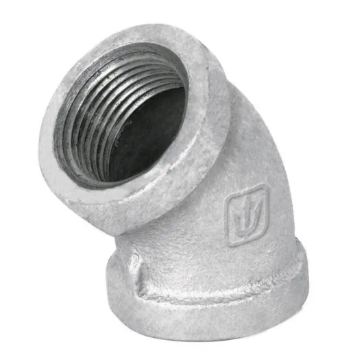 CODO 45° ACERO GALVANIZADO DE 1/2", 47539 FOSET