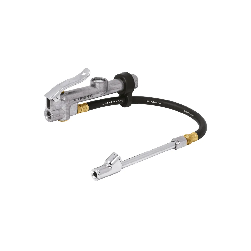 INFLADOR CALIBRADOR DE CABEZA DOBLE 1/4NPT PROFESIONAL 19028 TRUPER