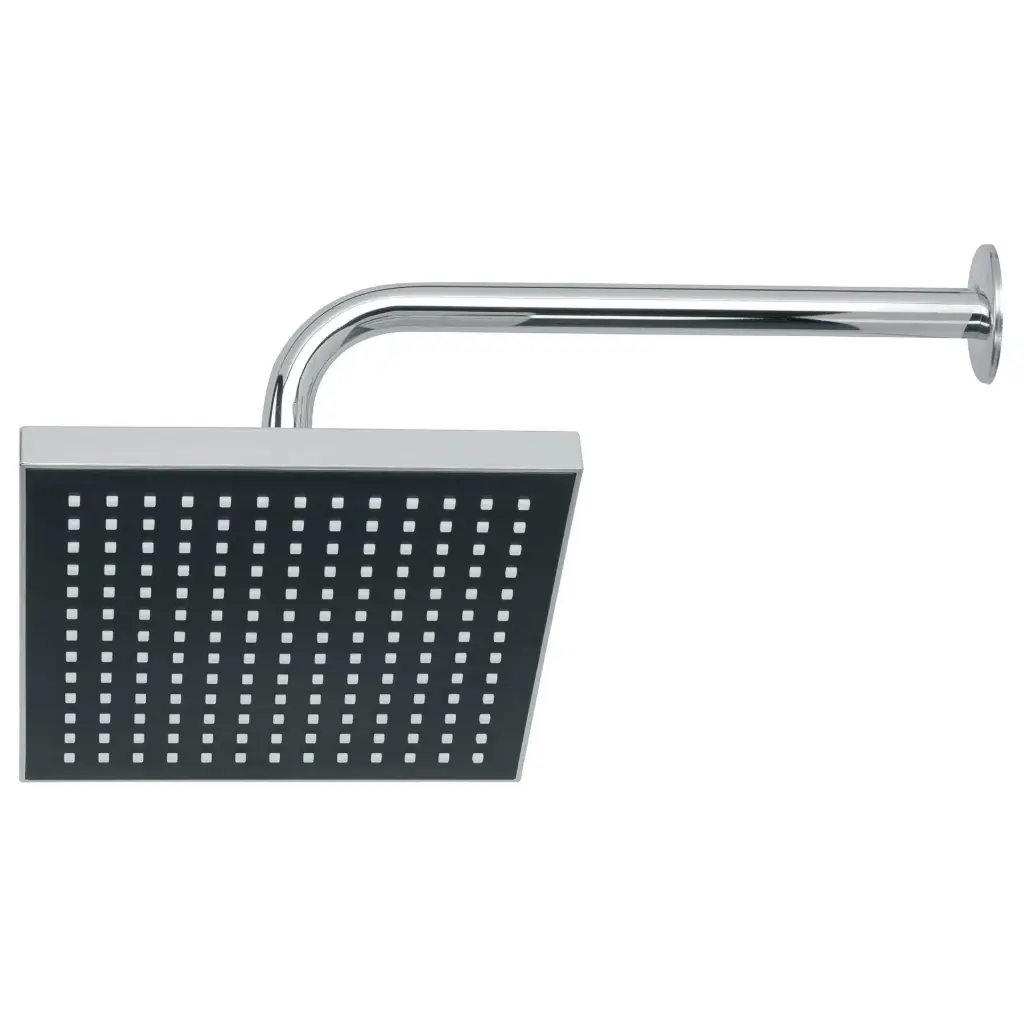 REGADERA CUADRADA ABS 8" ACABADO CROMO CON BRAZO 46736 FOSET