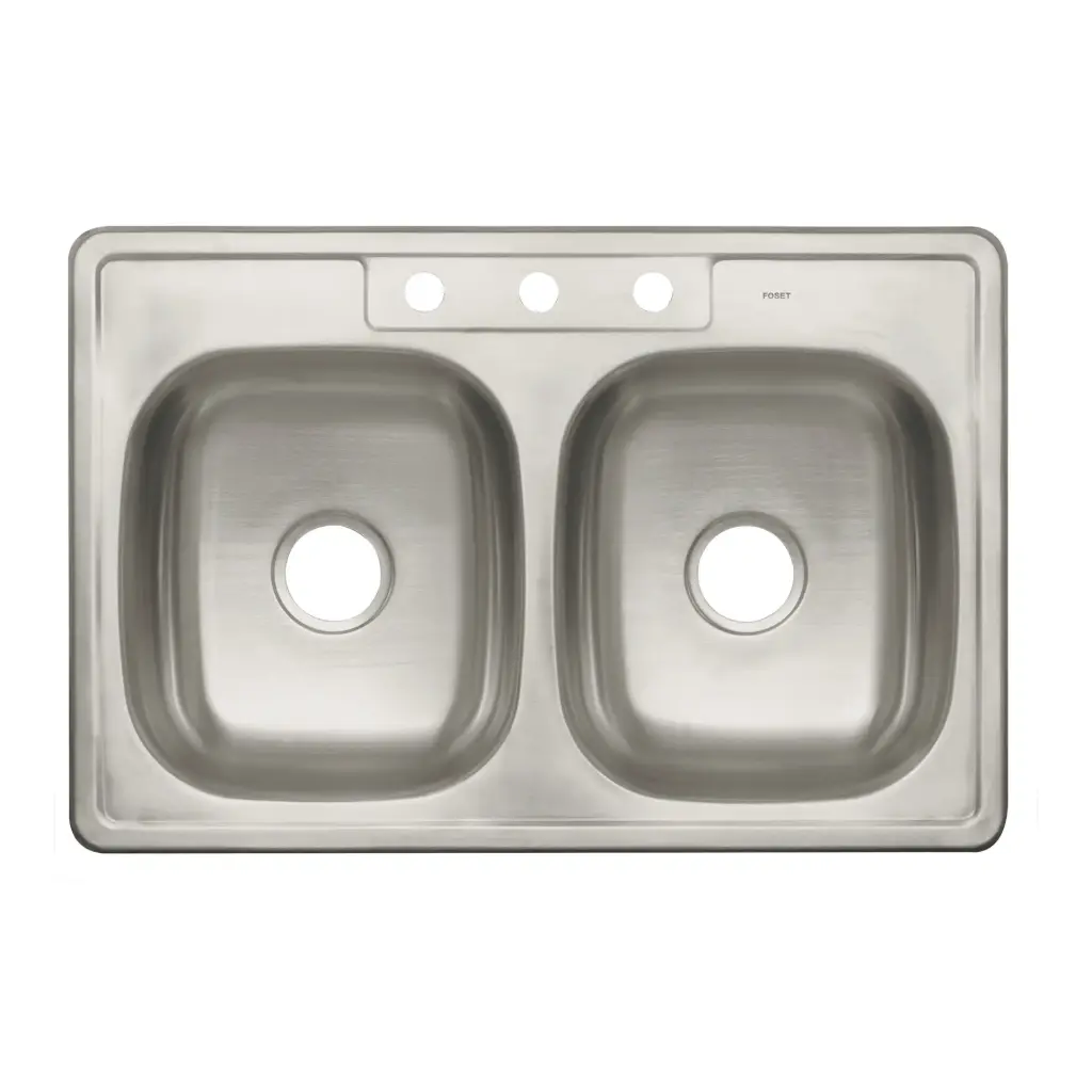 [49174] FREGADERO EMPOTRAR DOBLE TINA 86X56CM 49174 FOSET