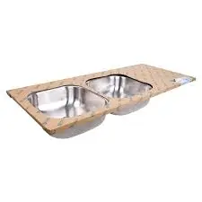[45060] FREGADERO DE EMPOTRAR DOBLE TINA IZQUIERDA 120X50CM 45060 FOSET