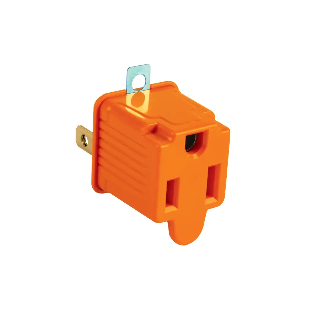[T46256] ADAPTADOR POLARIZADO 3 A 2, NARANJA 46256 VOLTECK 
