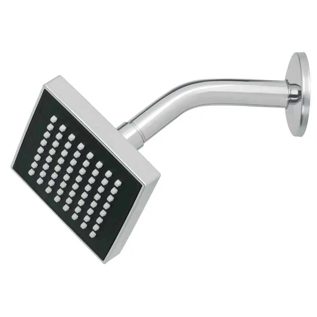 [RI01722] REGADERA CUADRADA ABS 4" ACABADO CROMO CON BRAZO, 46732 FOSET
